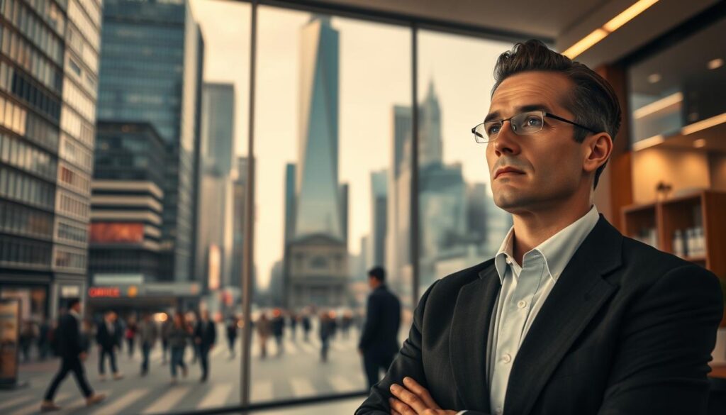 A meticulously composed scene depicting the ideal characteristics of a marshal. In the foreground, a confident, attentive individual stands tall, with a keen eye and a resolute expression, conveying a sense of authority and decisiveness. The middle ground features a bustling urban environment, with towering skyscrapers and a dynamic flow of pedestrians, symbolizing the fast-paced and multifaceted nature of the marshal's work. In the background, a serene, well-organized office space suggests the organizational skills and attention to detail required for the role. Soft, warm lighting illuminates the scene, creating a sense of professionalism and competence. The overall atmosphere exudes a balance of assertiveness, adaptability, and administrative prowess - the hallmarks of a successful marshal.