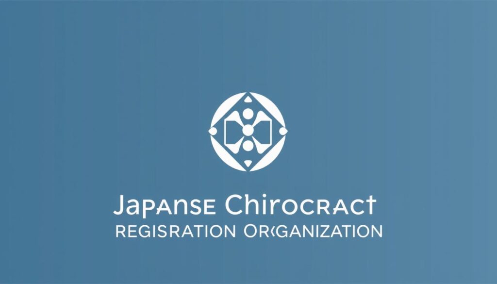 A modern, professional logo for the Japanese Chiropractic Registration Organization, showcasing a sleek, minimalist design with a focus on balance and alignment. The logo features a clean, geometric symbol in a cool, muted color palette that evokes a sense of professionalism and authority within the chiropractic industry. The overall composition is well-balanced, with the symbol centered and framed by plenty of negative space, creating a sophisticated and visually striking image.