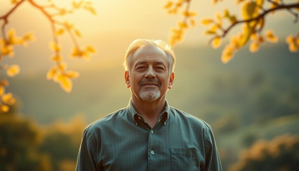 A seasoned compensation consultant stands in the center of the frame, their expression radiating a profound sense of purpose. The background is a serene, sun-dappled landscape, symbolizing the tranquility and fulfillment that comes from making a meaningful contribution to society. Warm, diffused lighting casts a gentle glow, highlighting the consultant's confident yet compassionate demeanor. The scene conveys a palpable sense of dedication, as the consultant contemplates the impact of their work in improving the lives of those they serve. The composition is balanced and elegant, inviting the viewer to share in the consultant's experience of the rewards and satisfaction inherent in their vital role.