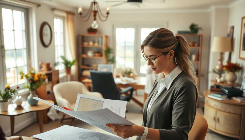 A serene wedding planner's office, filled with natural light, showcases the path from inexperience to expertise. In the foreground, a young professional, with a determined gaze, studies intricate wedding plans, surrounded by a tasteful mix of modern decor and vintage accents. The middle ground reveals a mentorship session, as an experienced planner guides the newcomer, imparting valuable knowledge. In the background, a panoramic view of a picturesque wedding venue, hinting at the breadth of skills required to curate dream events. Soft, diffused lighting creates a warm, inspiring atmosphere, conveying the transformative journey from novice to polished wedding planning professional.