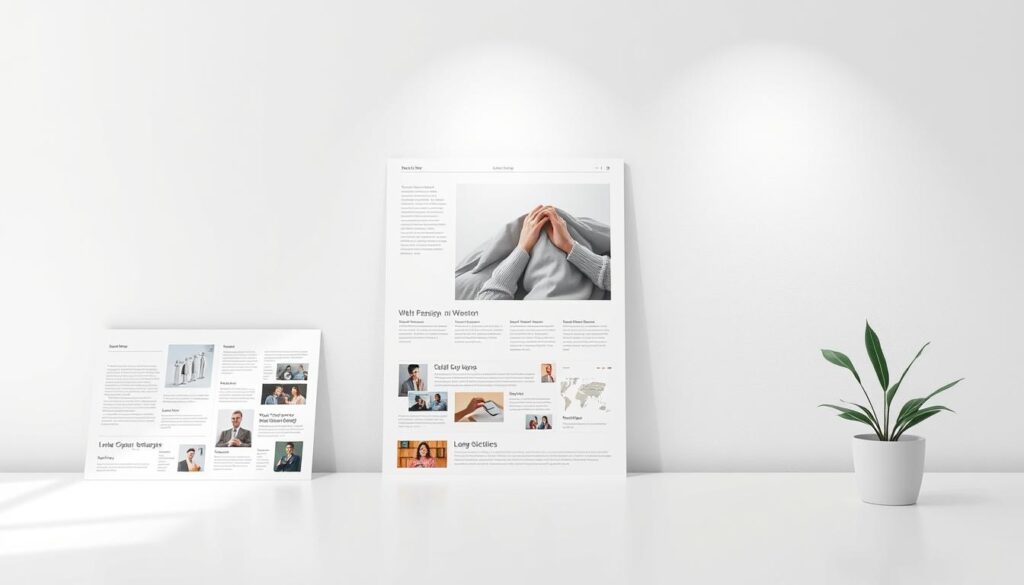 A well-organized editorial design layout with clean lines, balanced composition, and a harmonious color palette. The foreground features a carefully curated grid of content elements, including typography, imagery, and infographic components. The middle ground showcases a large, visually striking photograph or illustration that captures the essence of the editorial topic. The background provides a subtly textured, minimalist backdrop that complements the overall aesthetic. Soft, directional lighting illuminates the scene, creating depth and emphasizing the key design elements. The overall mood is professional, modern, and engaging, inviting the viewer to explore the content in detail.