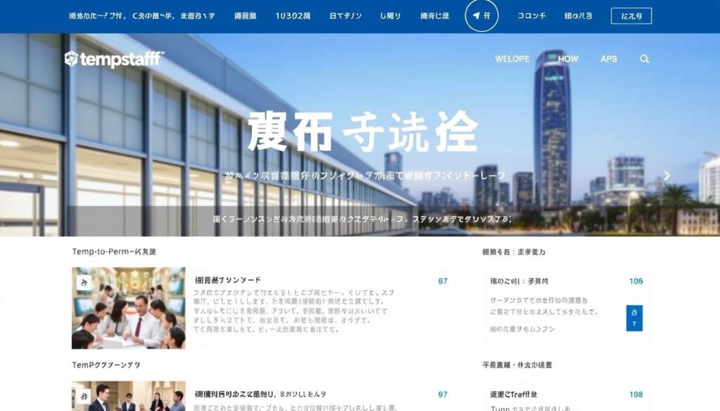 テンプスタッフの公式サイトイメージ