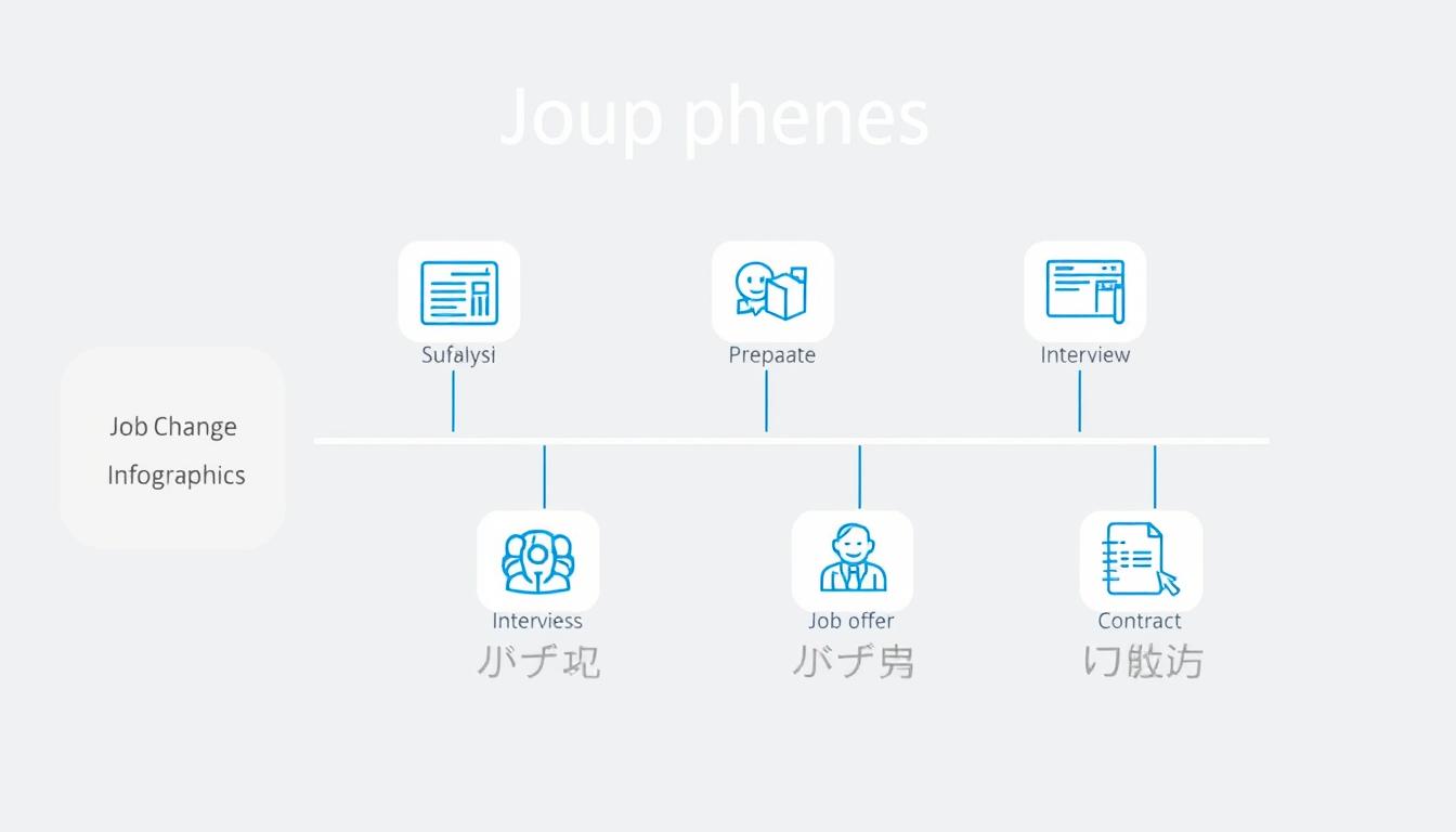 転職活動の進め方のステップを示す図表