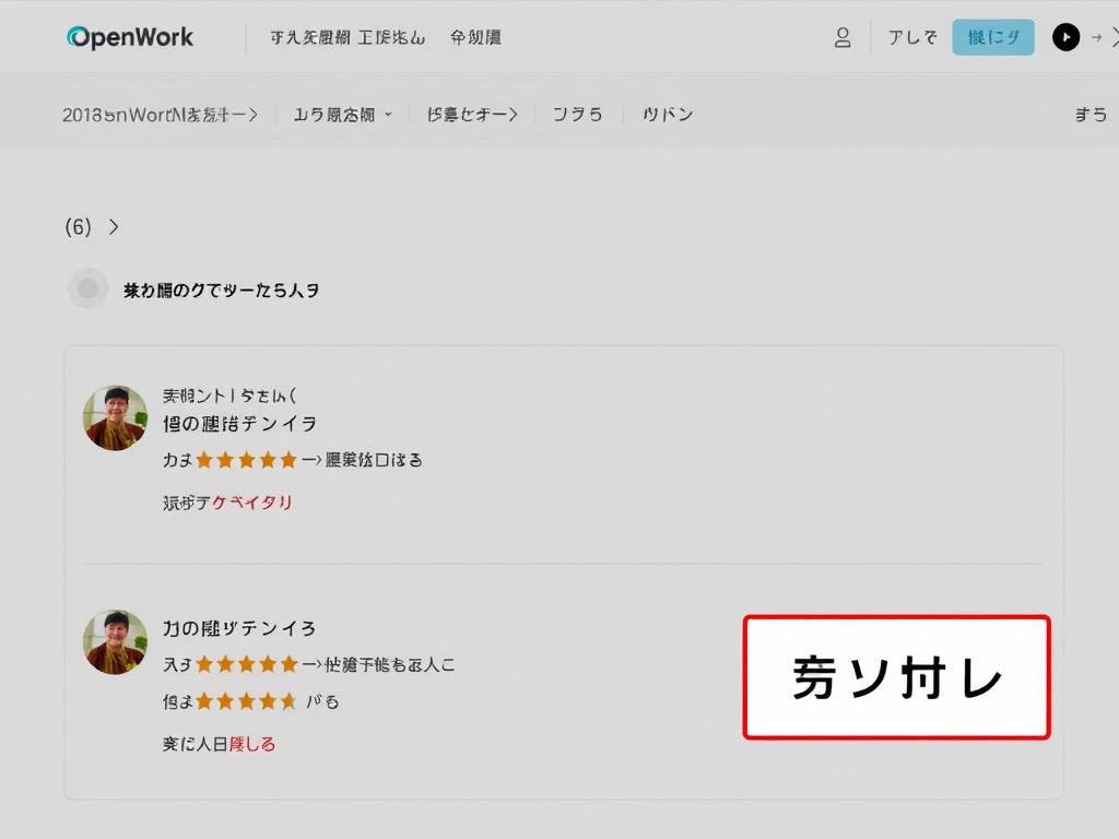 OpenWorkのサイトイメージと転職サイト比較ランキングの文字 OpenWorkのサイトイメージと転職サイト比較ランキングの文字