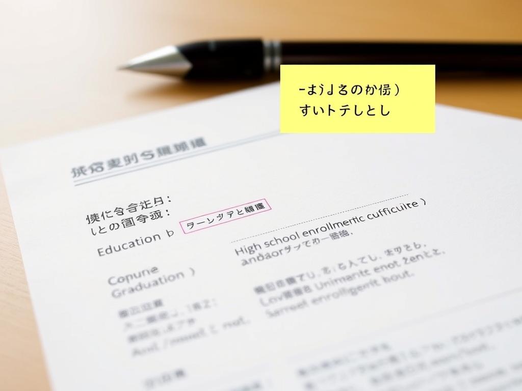 履歴書の学歴欄の書き方例