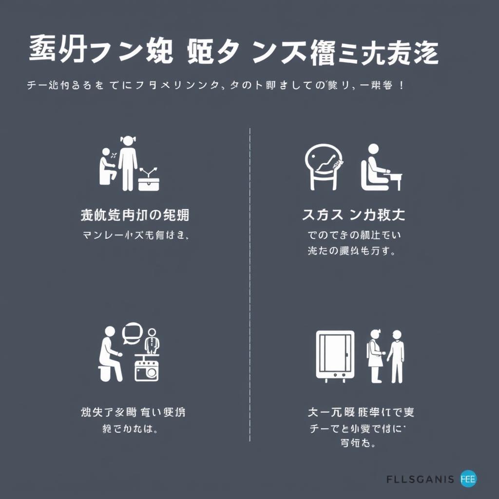 女性が転職時に直面する特有の課題を図解したイラスト