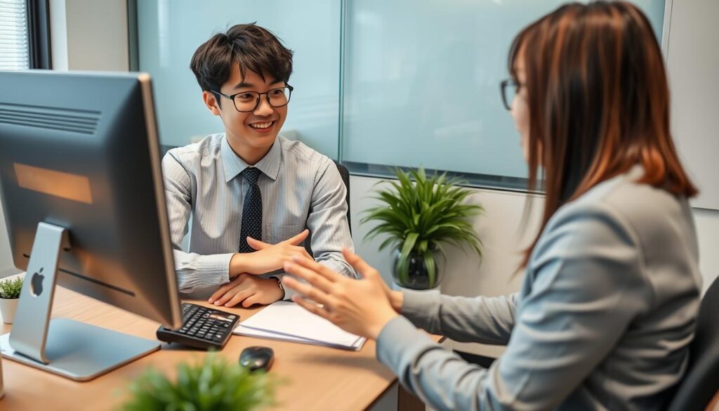 転職支援サービスを利用する若者