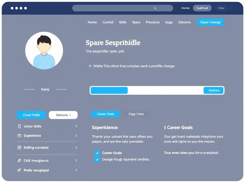 転職サイトのプロフィール充実のポイントを示す図