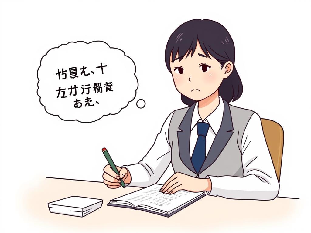 転職の目的を考える人物のイラスト 転職の目的を考える人物のイラスト