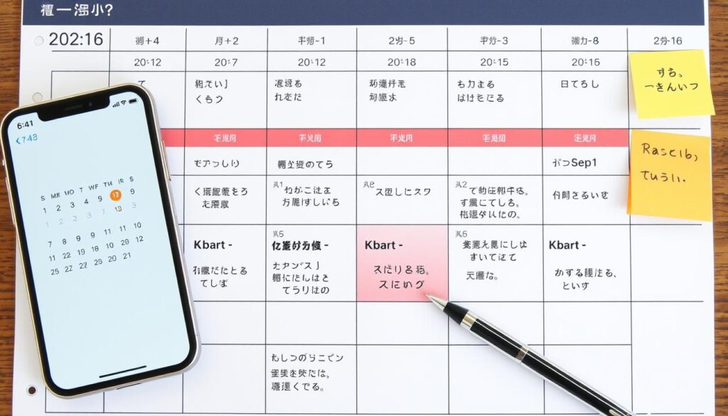 転職活動のスケジュール表 転職活動のスケジュール表