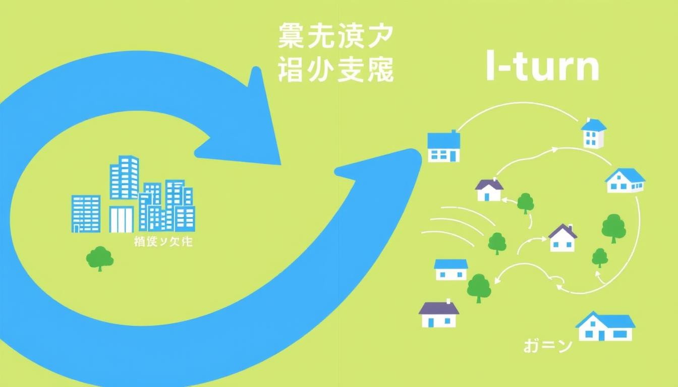 Uターン・Iターン転職の違いを示す図解