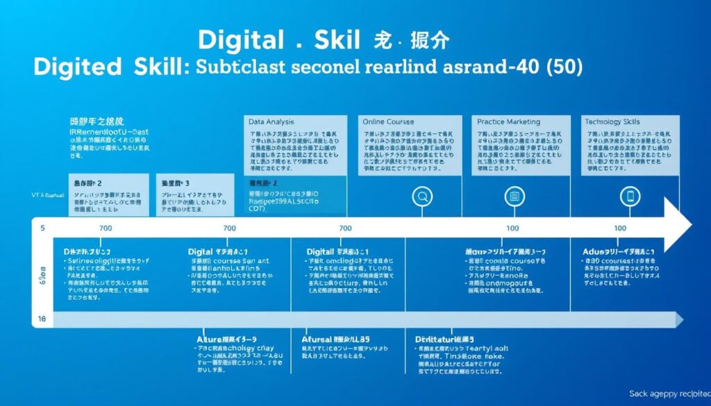 デジタルスキルアップのロードマップを示す図