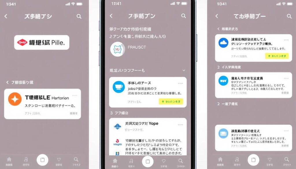マイナビ転職アプリのインターフェース画面