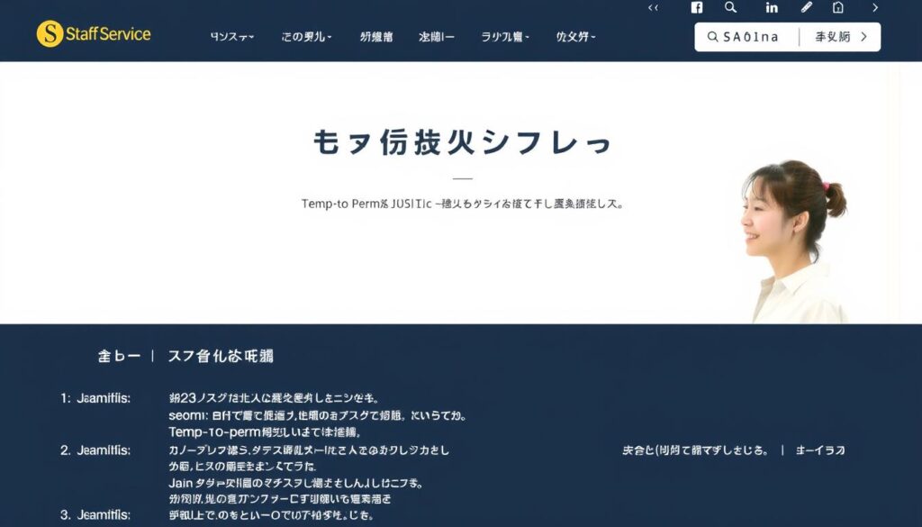 スタッフサービスの公式サイトイメージ