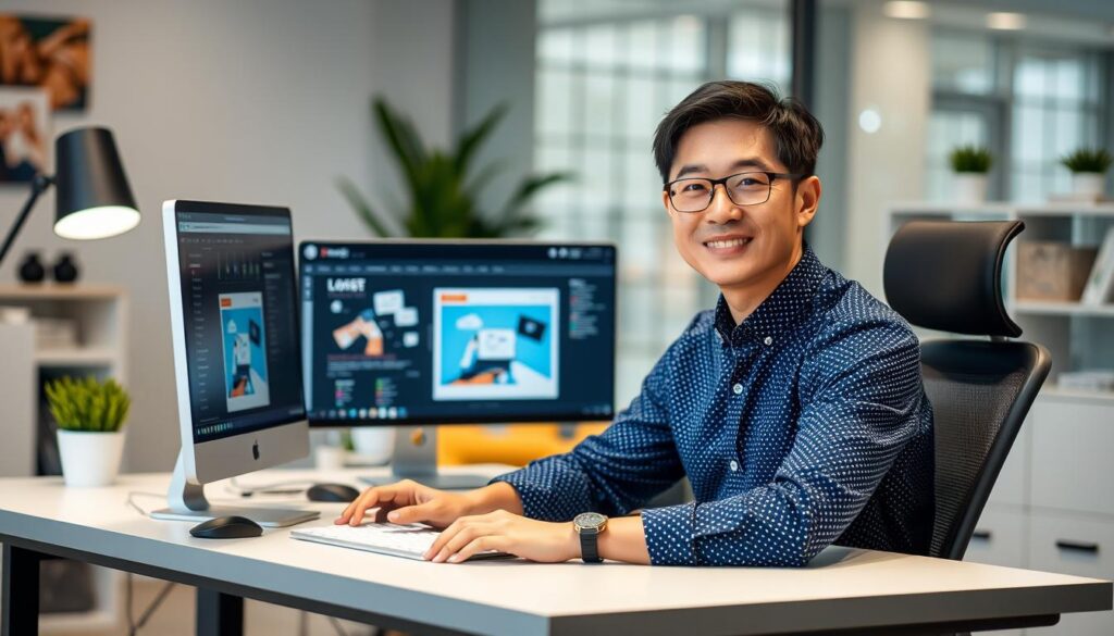 大学中退からWebデザイナーとして成功した男性