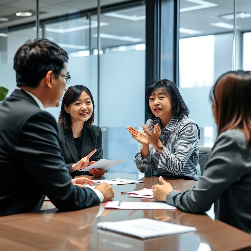 チーム内での意見調整の様子 チーム内での意見調整の様子