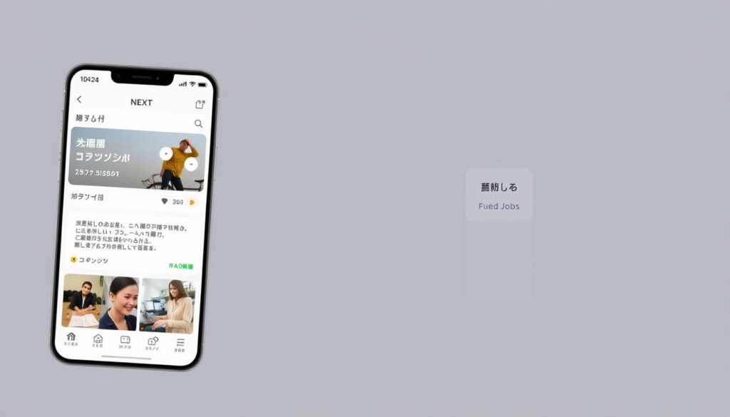 リクナビNEXTアプリのインターフェース画面