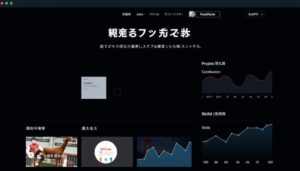 効果的なIT Webエンジニアのポートフォリオ例