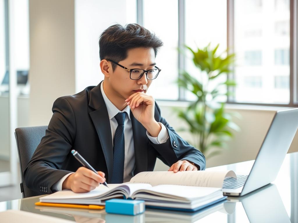 キャリアプランを設計する30代ビジネスパーソンのイメージ