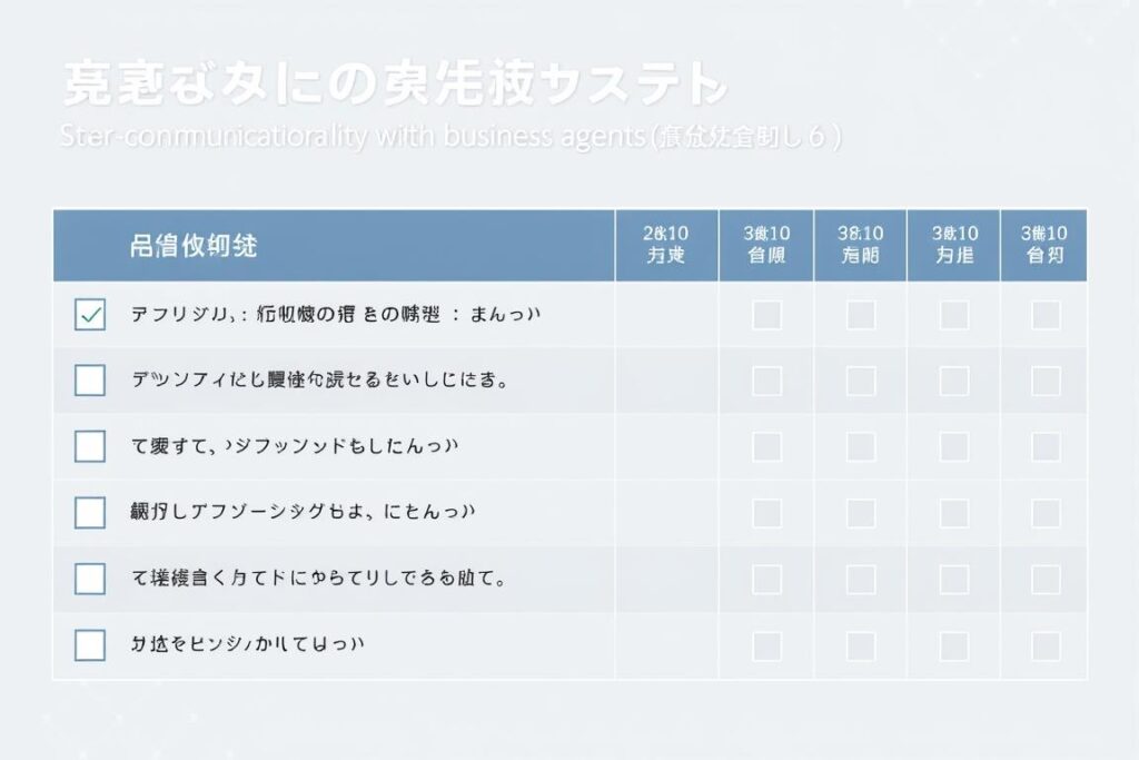 エージェントとのコミュニケーション品質チェックリスト エージェントとのコミュニケーション品質チェックリスト