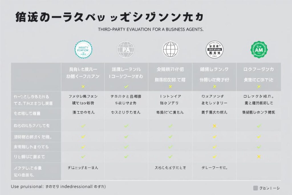 第三者評価の種類と信頼性の比較 第三者評価の種類と信頼性の比較