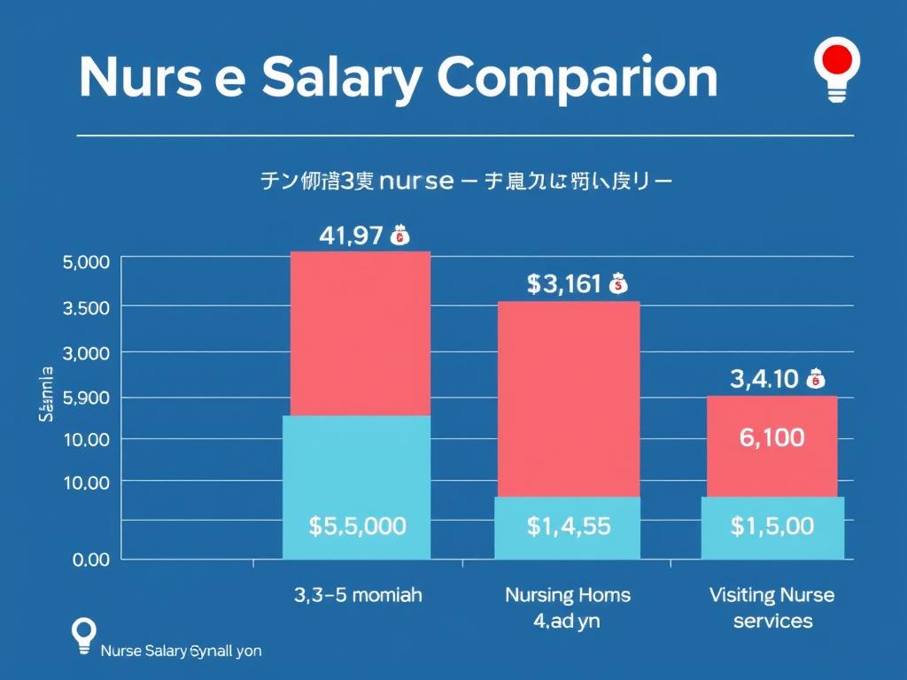 看護師の給与比較グラフ