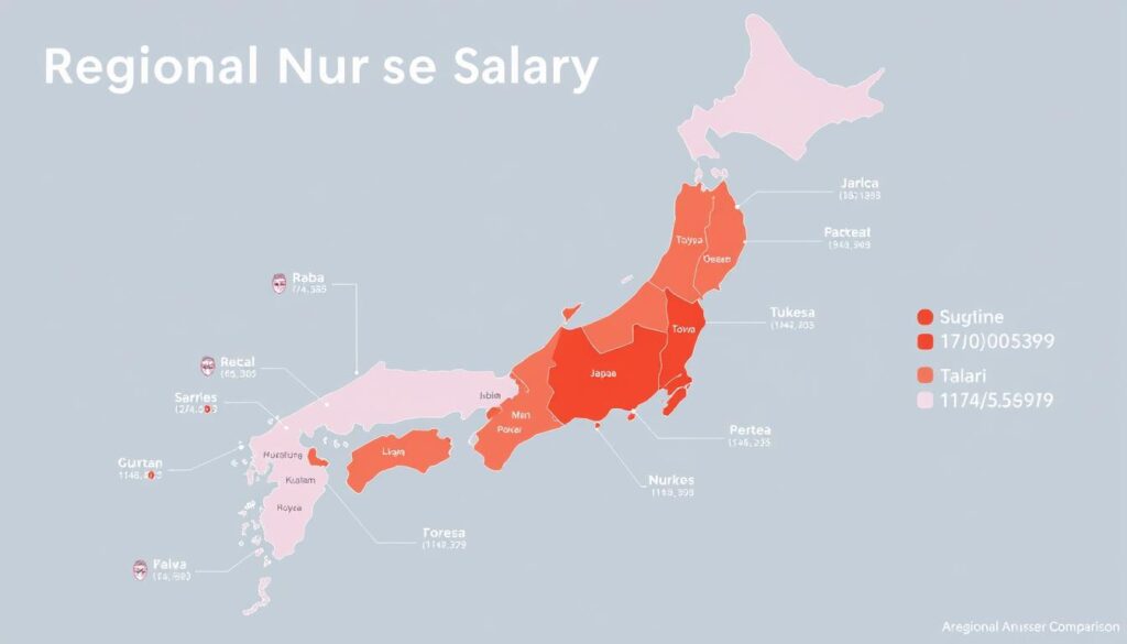 地域別の看護師年収比較マップ