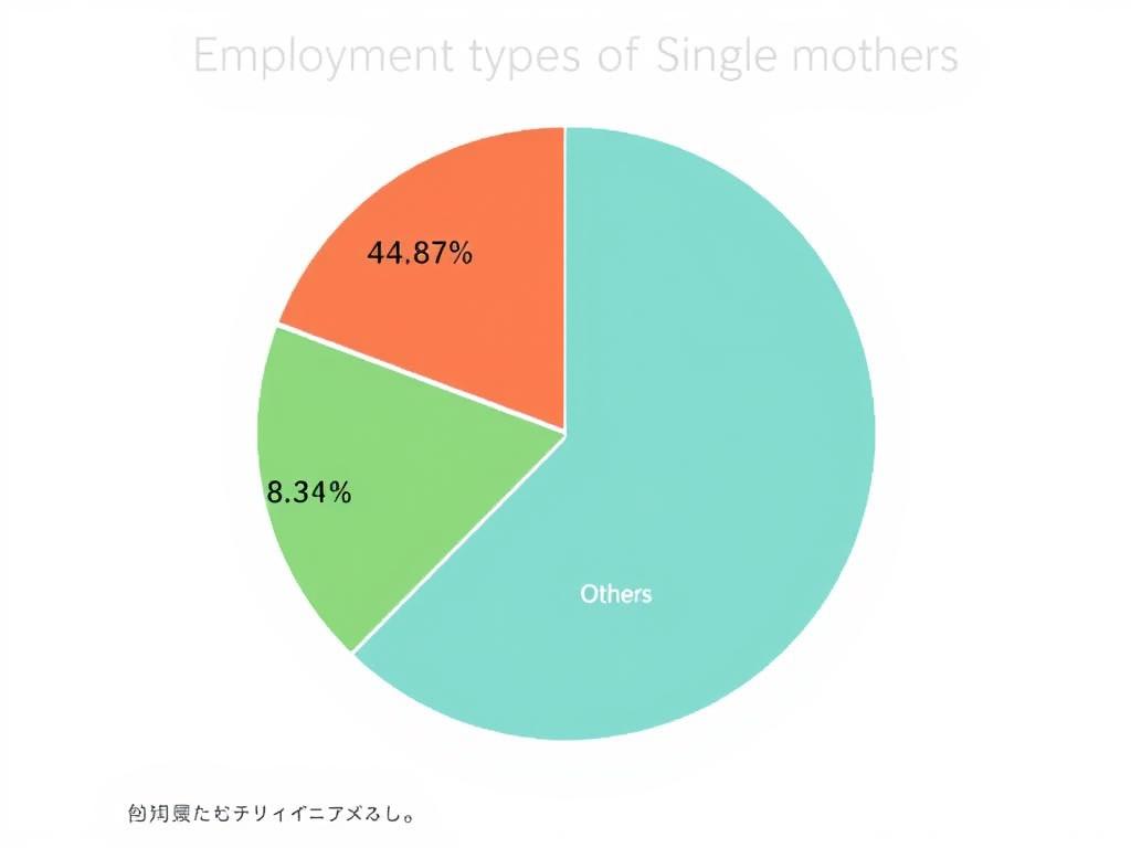 母子家庭の母の就業形態のグラフ